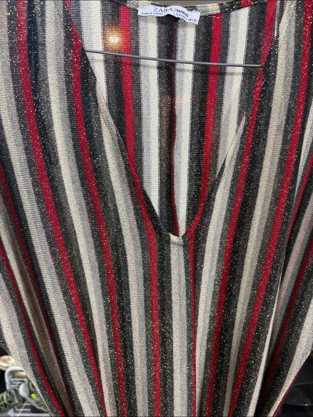 Zara Knit striped sparkle dress - Picture 2 of 3